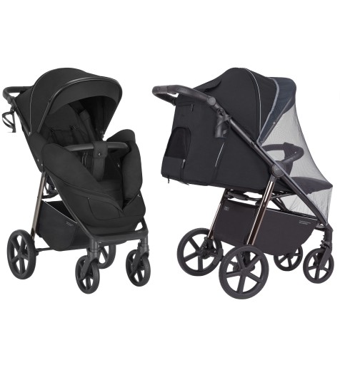WÓZEK SPACEROWY SPACERÓWKA BRAVO PLUS DUŻE KOŁA REGULACJA AKCESORIA 0-22 KG