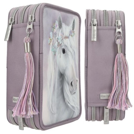 Piórnik MISS MELODY FANTASY HORSES Potrójny z wyposażeniem