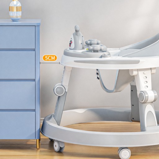 Ergonomiczny wielofunkcyjny chodzik dla niemowląt z regulacją wysokości