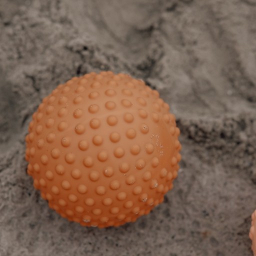 Duża piłka sensoryczna z wypustkami Find that Hippo 20 cm Pomarańczowa