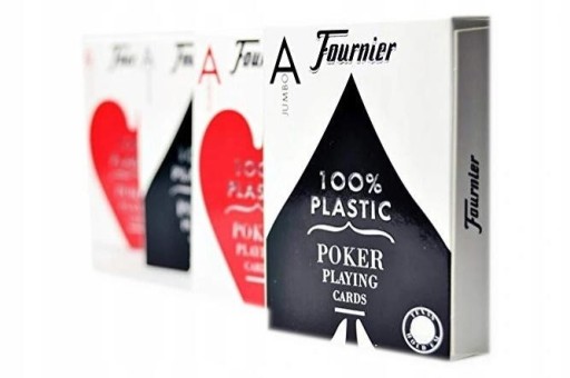 Karty do Gry PLASTIKOWE Jumbo Poker Plastik ZESTAW