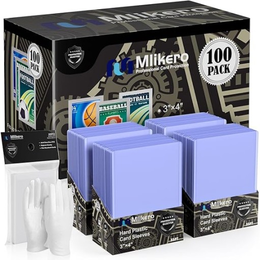 100 ochraniaczy na karty kolekcjonerskie z twardego plastiku