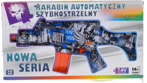 KARABIN AUTOMATYCZNY SZYBKOSTRZELNY NA KULKI ŻELOWE WODNE PISTOLET ZESTAW