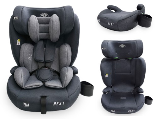 Fotelik samochodowy Start Baby NEXT i-SIZE 9-36 kg szary regulacja zagłówka