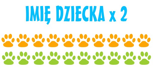 Naklejki Na Rower Imię Imiona Ślady Łapek