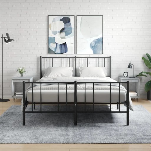Szafka nocna drewnopodobna 40x35x50 cm szarość betonu