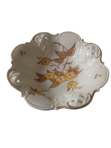 Zdjęcie oferty: Reichenbach duża patera misa szkliwiona na nóżkach 9 x 28cm