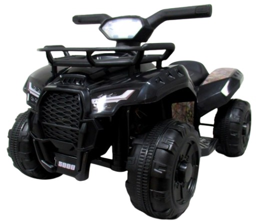Pojazd elektryczny R-sport czarny quad dla dzieci 2+ z muzyką i światłami
