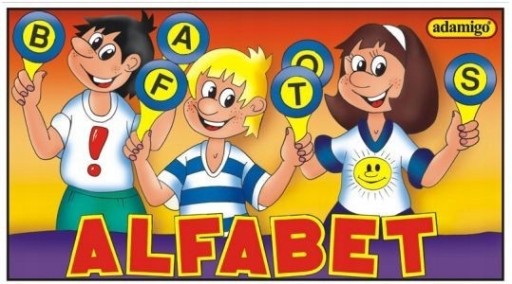 Gra edukacyjna Adamigo Alfabet 18 tafelków dla dzieci 5 lat +