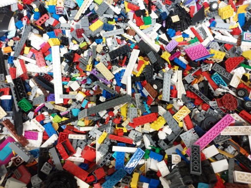 LEGO KLOCKI NA WAGĘ, ORYGINALNE ELEMENTY MIX LOSOWE 0.5 KG