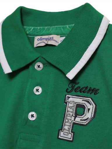 Bluzka polo z długim rękawem zielona Olimpias, r. 110