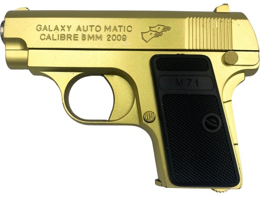 Pistolet na kulki plastikowe kieszonkowy złoty