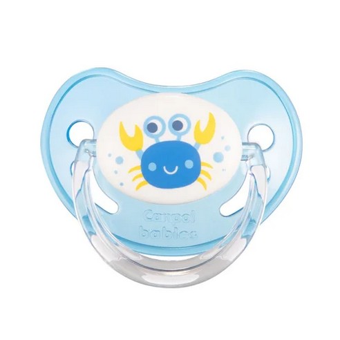 Canpol smoczek uspokajający silikon 6-18m anatomiczny LOVE&SEA 22/507_blu