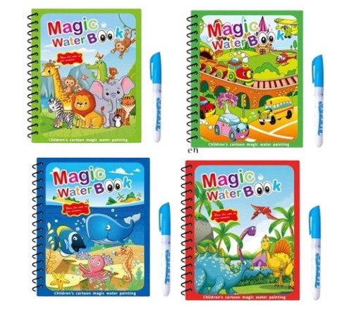 MAGICZNA KOLOROWANKA WODNA Z PISAKIEM 4-PACK