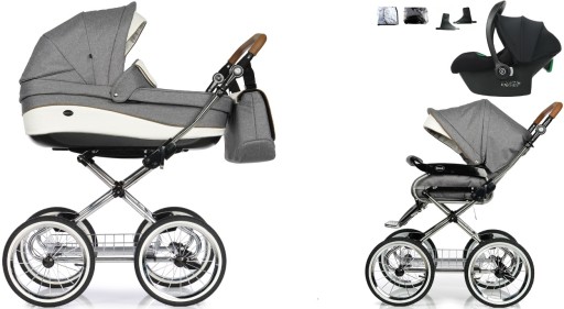 ROAN EMMA WÓZEK DZIECIĘCY FOTELIK COSMO ADAPTERY 3W1 - KOLOR E-5