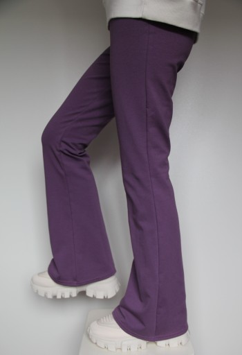 SPODNIE DZWONY LEGGINSY FLARE JAGODA 152 Romi