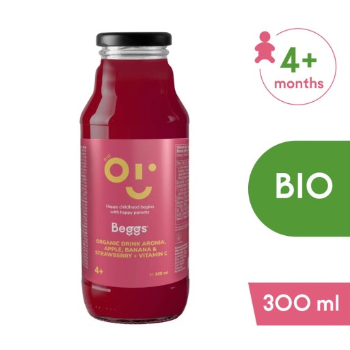 Beggs BIO Napój aronia, jabłko, banan i truskawka (300ml)