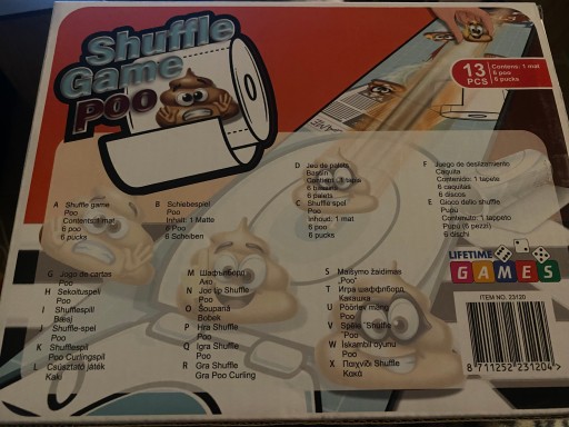 SHUFFLE GAME Poo GRA STOŁOWA RODZINNA Kupa PLANSZOWA GRA ZRĘCZNOŚCIOWA