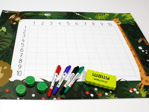 Tabliczka mnożenia tablica suchościeralna magnetyczna 030 70x50cm PCV