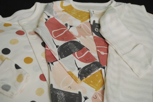 Mothercare 3-pak Pajacyk Niedrapki r. 44 Wcześniak