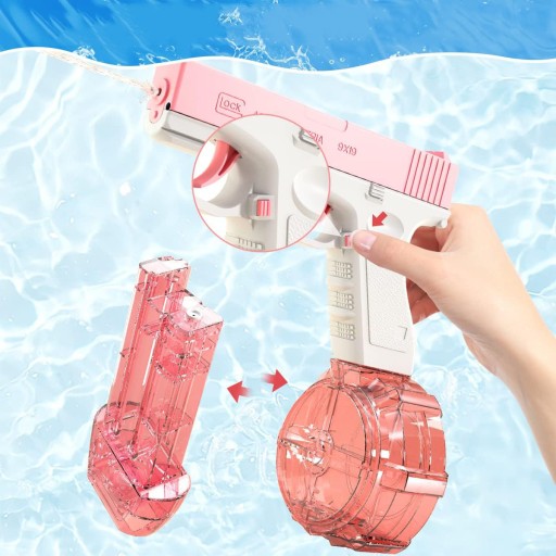 PISTOLET NA WODĘ GLOCK AUTOMATYCZNY ELEKTRYCZNY DWA MAGAZYNKI AKUMULATOR
