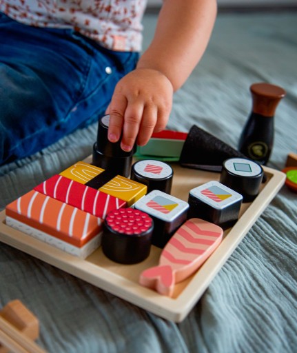 Drewniany zestaw sushi