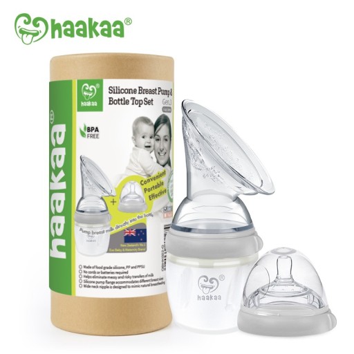 Haakaa Laktator kolektor silikonowy z akcesoriami do butelki Gen.3 160ml Gr