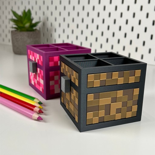 Organizer na kredki Pixele 3D Przybornik na biurko dla dzieci urodziny EKO