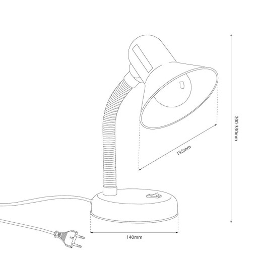 Lampka biurkowa Eko-Light biały 15 W