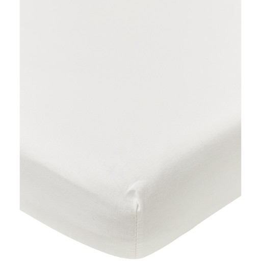 Meyco Baby Uni prześcieradło do łóżeczka dziecięcego - white - 70x140cm