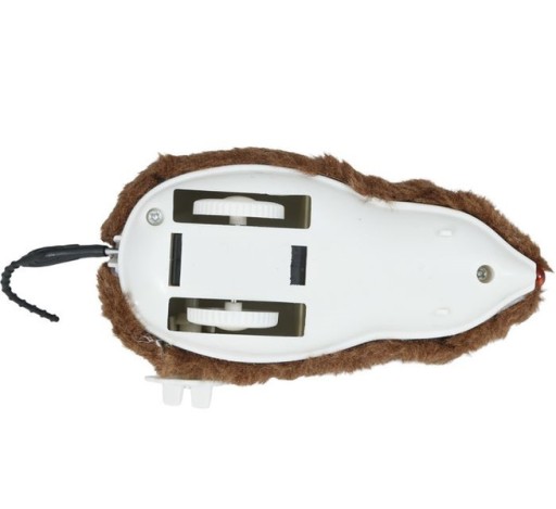 NAKRĘCANY SZCZUR BRĄZOWY 16 CM HALLOWEEN SZCZUREK ZABAWKA JEŻDZĄCY BRĄZ
