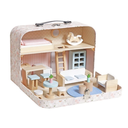 Domek dla lalek KIK Domek dla lalek w walizce 22 cm