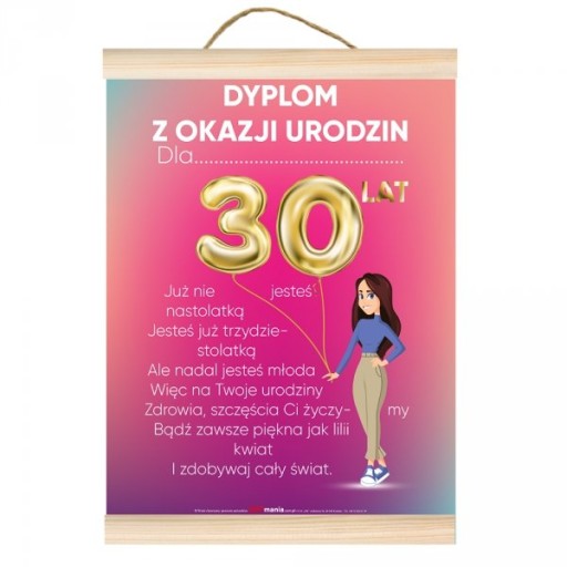DYPLOM NA 30 URODZINY