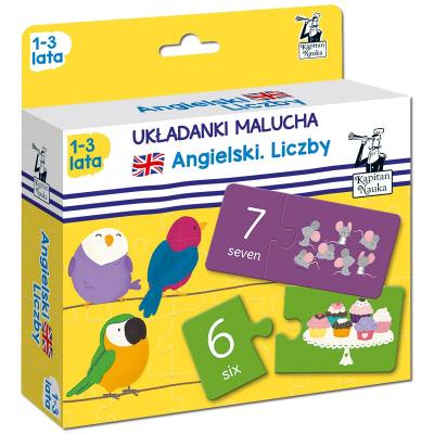 Układanki malucha Angielski Liczby Kapitan Nauka