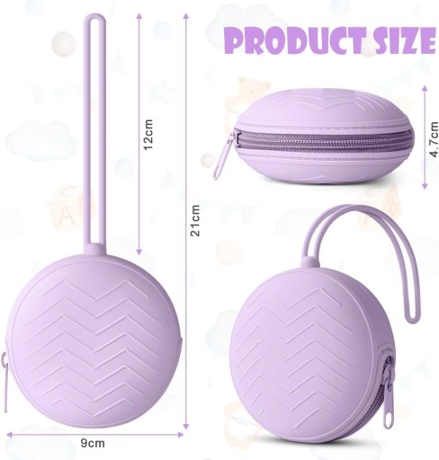 ETUI SILIKONOWE 3 SZTUKI NA SMOCZEK PRZENOŚNE PUDEŁKO BEZ BPA 2–3 SMOCZKI