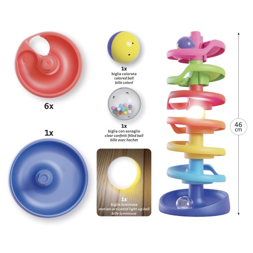 Tor kulkowy Quercetti Spiral Tower Brightball