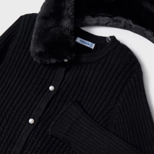 Sweter dziewczęcy Mayoral 4309 czarny wizytowy r92