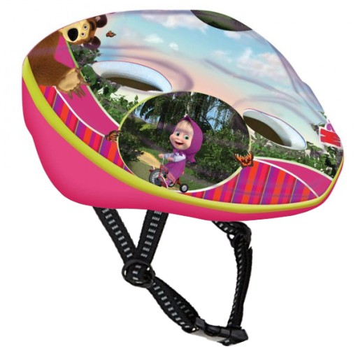 Kask rowerowy M na hulajnogę deskorolkę obwód 52-56 cm MASZA I NIEDŹWIEDŹ