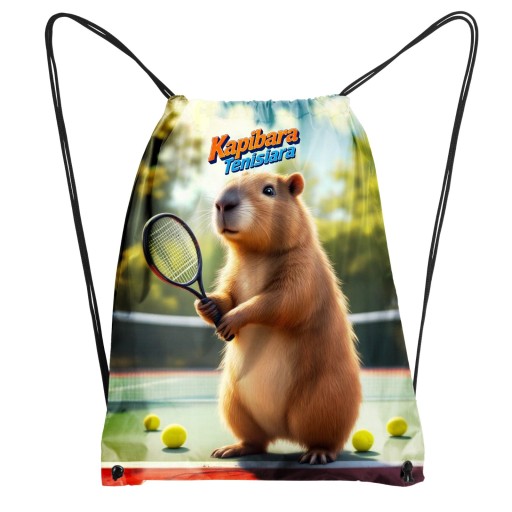 Worek na buty strój sportowy na WF dla dzieci do szkoły kapibara capybara