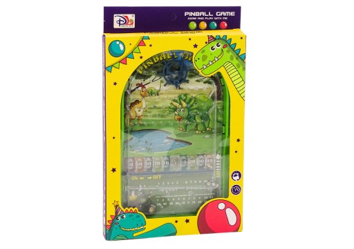 Gra zręcznościowa Pinball Dinozaury zielony LEAN Toys