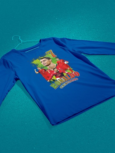 PolskaKoszulka t-shirt dziecięcy niebieski bawełna rozmiar 152