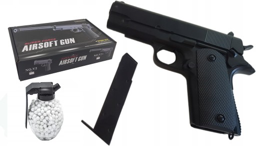 METALOWY PISTOLET COLT NA KULKI V2 GRATIS KULKI