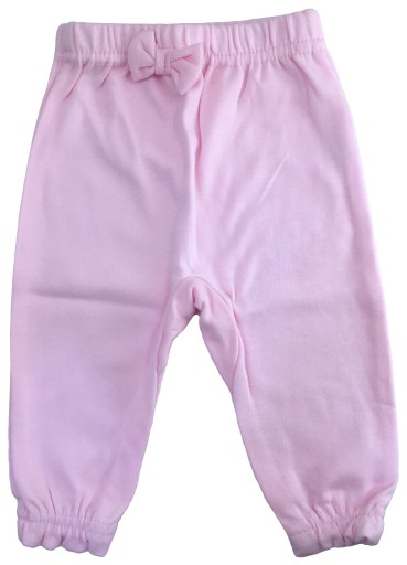 SPODNIE bawełniane różowe z kokardką 62 cm 2-4 m