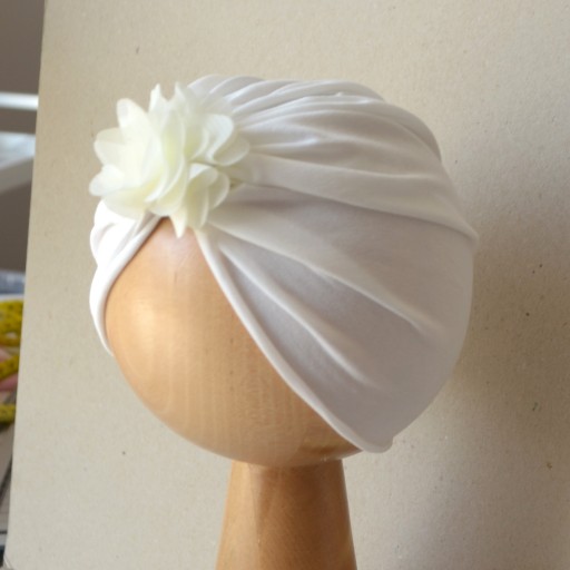 TURBAN CZAPECZKA BAWEŁNIANA NIEMOWLĘCA cienka na lato słońce letnia 44-48cm