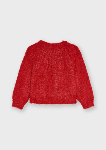 CZERWONY sweter LUREX 4372 MAYORAL 98 cm