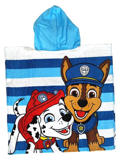 Ponczo kąpielowe Psi Patrol Chase i Marshall 60 x 60 cm