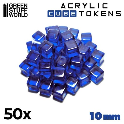 Blue Cube tokens - akrylowe żetony 50 szt.