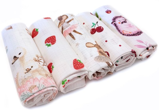 PIELUCHA pieluszka tetrowa 5-PAK ZESTAW 5 sztuk pieluszki z tetry BAWEŁNA