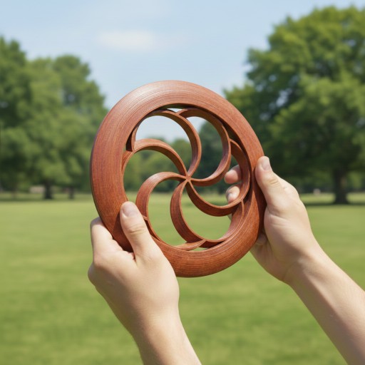 Latający dysk brązowy aerodynamiczne frisbee do rzucania na dworze