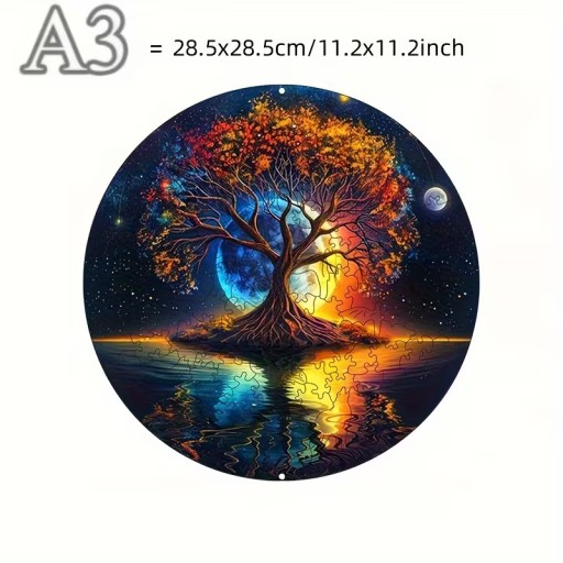 PUZZLE DREWNIANE DRZEWO 120EL 28CM